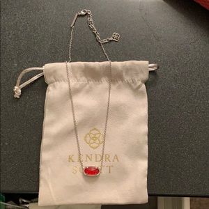 Kendra Scott ruby birthstone necklace